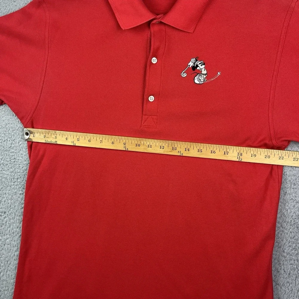 Greg Norman Play Dry Disney Mickey Mouse Golf Polo 1/4 Button Shirt‎ Men's Large
